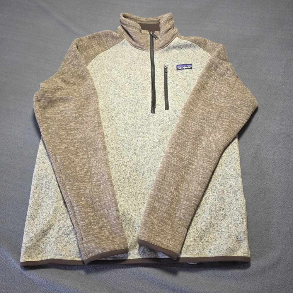 Patagonia Better Sweater 1/4 Zip Fleece Pullover Brown Tan Mens Large 25522 FA18 - Picture 2 of 10